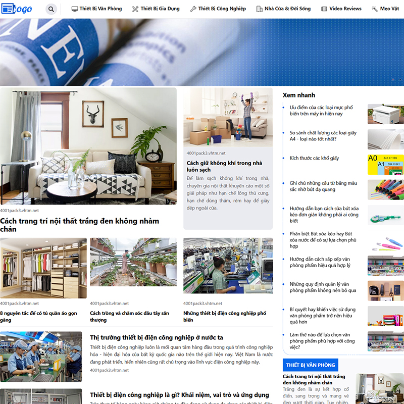 Mẫu website Tin tức mã 4001